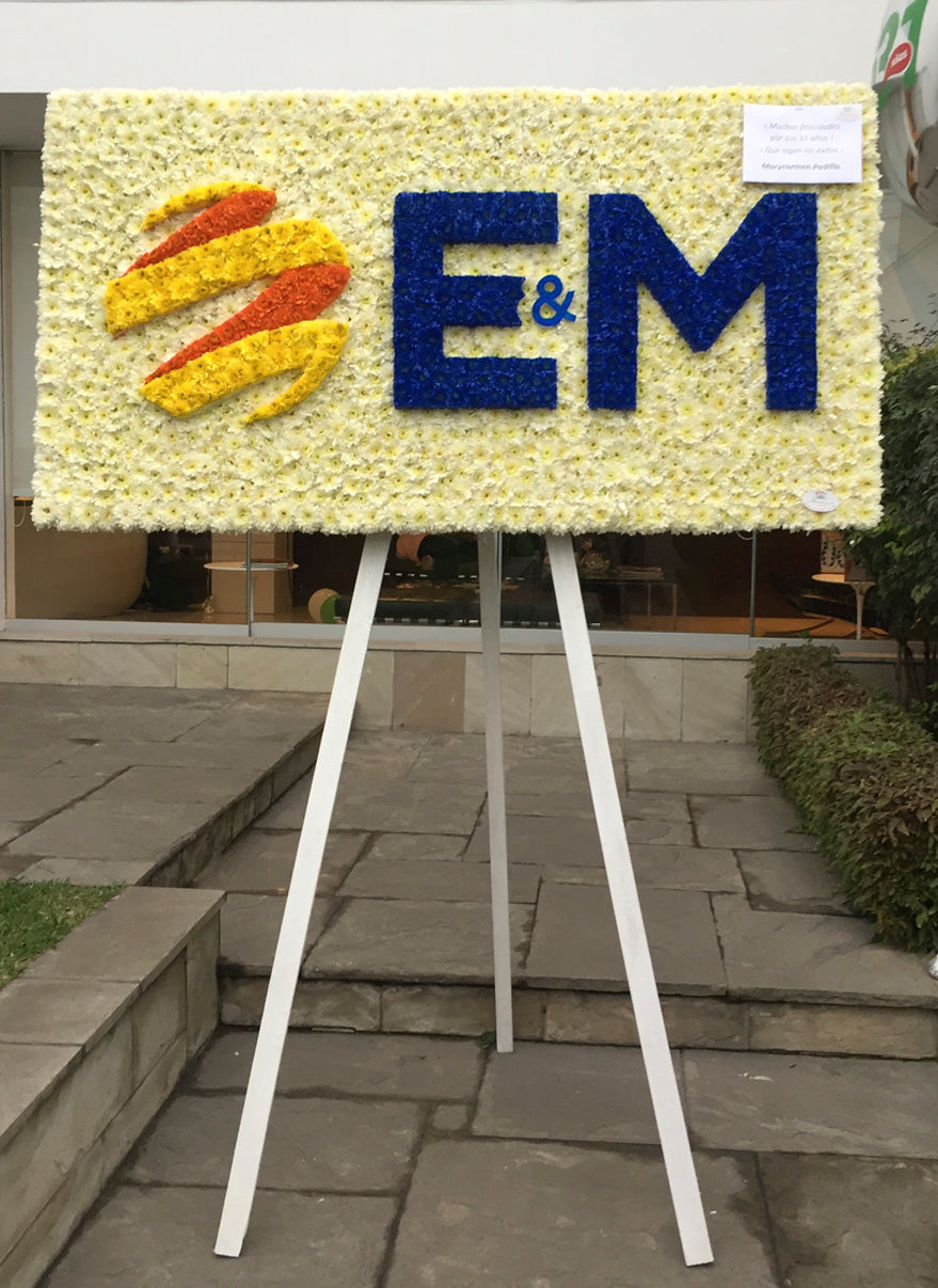 Logotipo floral 60 cm x 120 cm