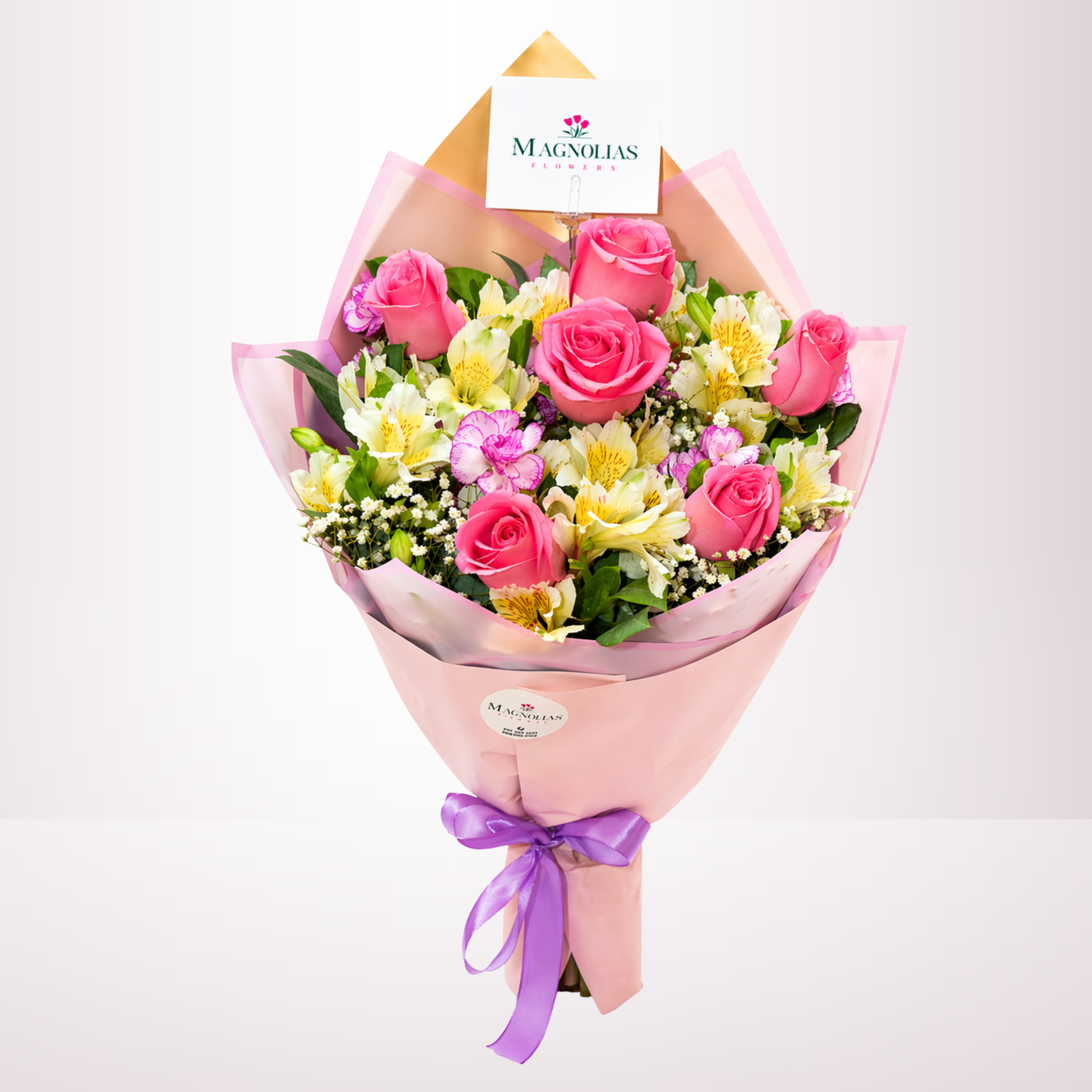 RAMO DE 06 ROSAS Y VARIEDADES - BELLA